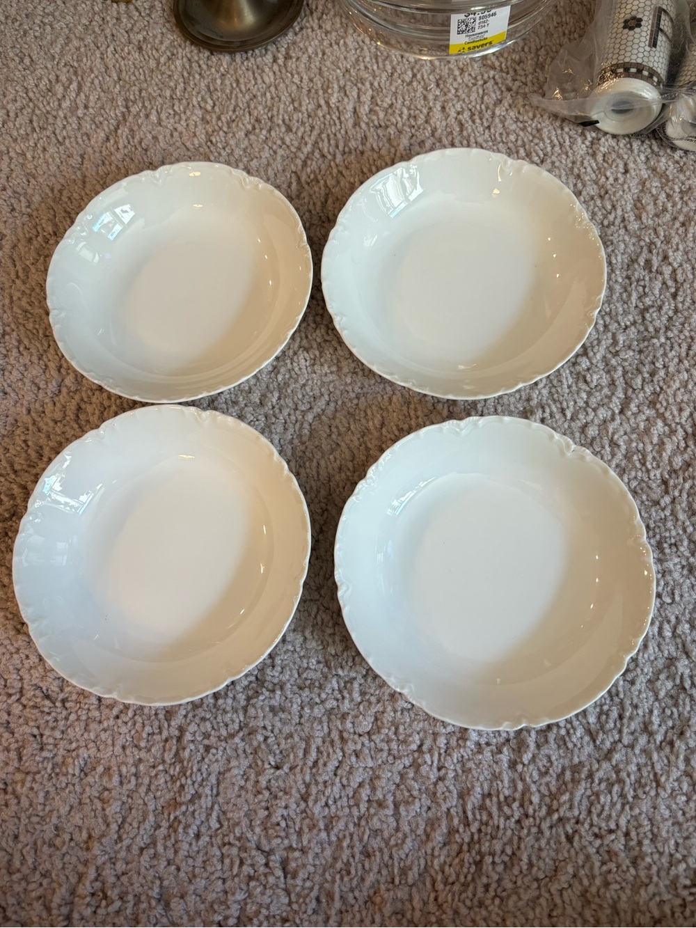 Antique Haviland Limoges "Ranson" / Schleiger 1 White Small Bowls /Dishes